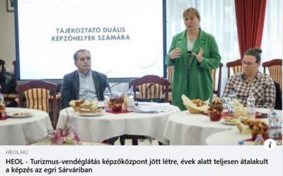 Turizmus-vendéglátás képzőközpont jött létre, évek alatt teljesen átalakult a képzés az egri Sárváriban